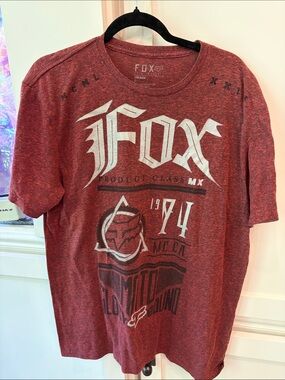 Fox Men’s Heather Red Graphic Short Sleeve Tee
